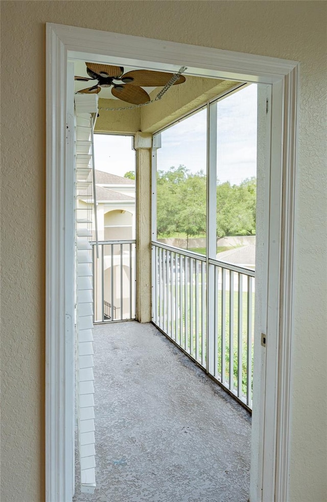 interior space featuring a wealth of natural light and carpet floors