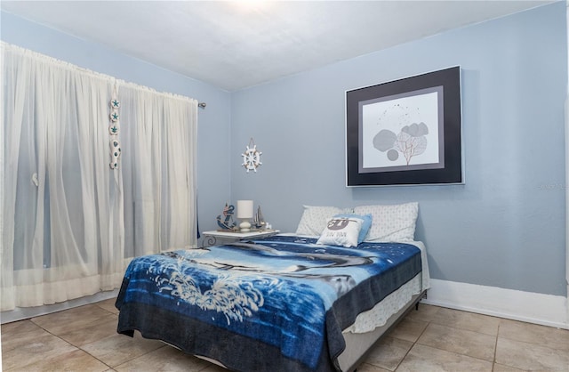 view of tiled bedroom