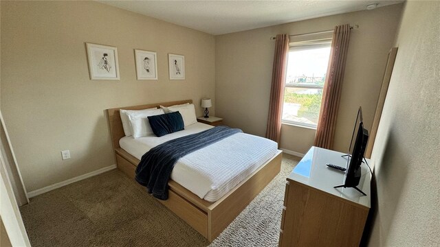 view of carpeted bedroom