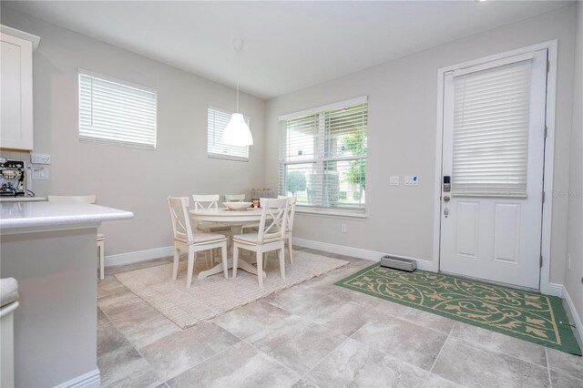 view of dining room