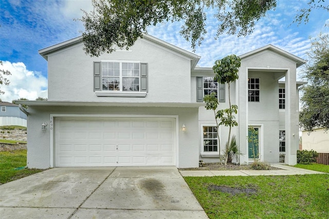 front of property featuring a garage