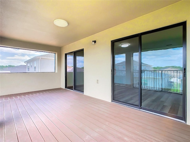 exterior space with hardwood / wood-style flooring