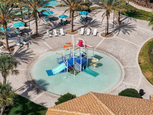 view of pool featuring a patio area