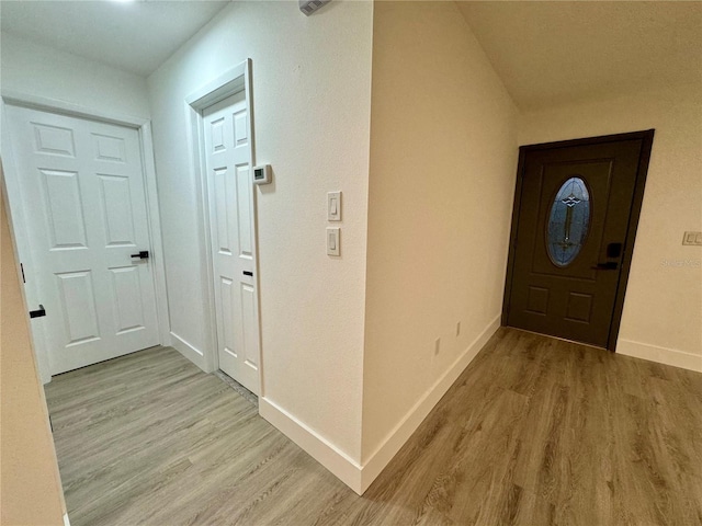 entryway featuring light hardwood / wood-style flooring