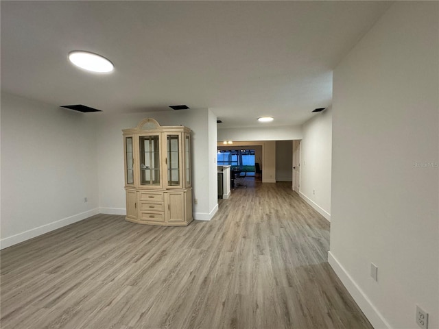 interior space featuring light hardwood / wood-style floors