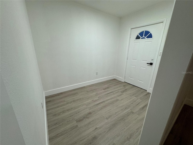 entrance foyer featuring light wood-type flooring