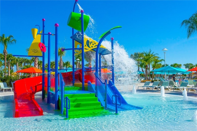 view of community jungle gym