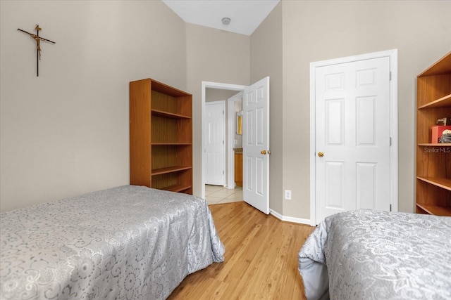 bedroom featuring light hardwood / wood-style flooring