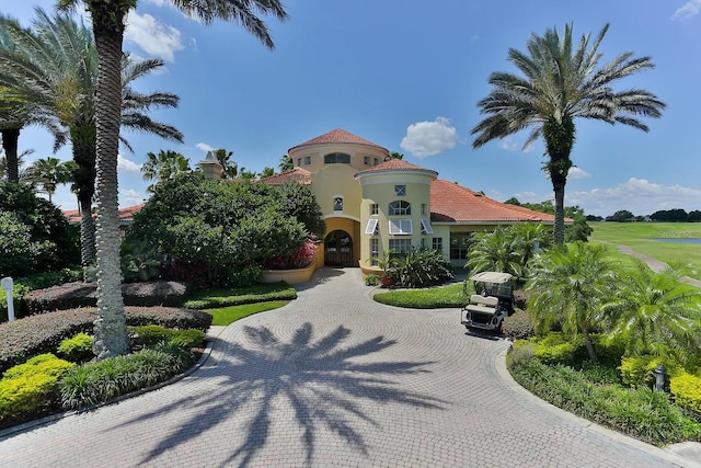 view of mediterranean / spanish house