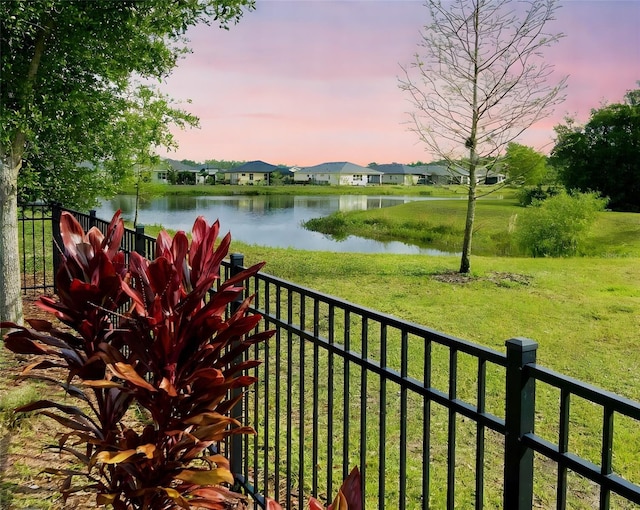 water view with fence