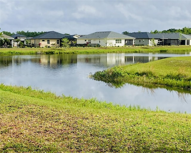 property view of water featuring a residential view