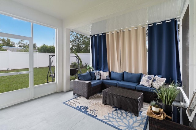 view of sunroom