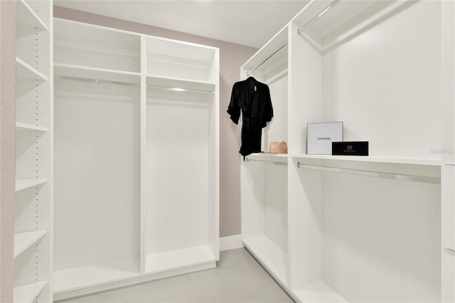 view of walk in closet