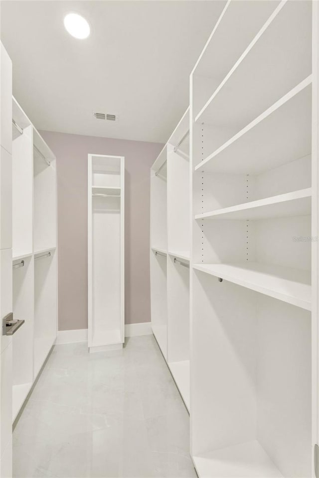 view of walk in closet