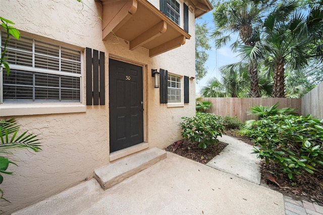 view of doorway to property