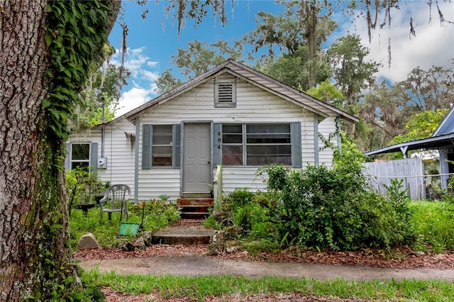 view of bungalow