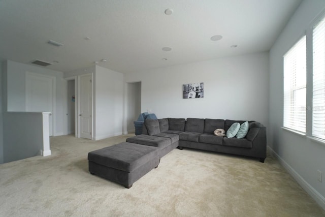 view of carpeted living room