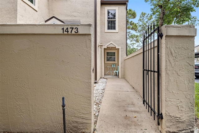 view of doorway to property