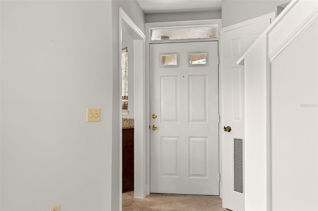 view of tiled entryway