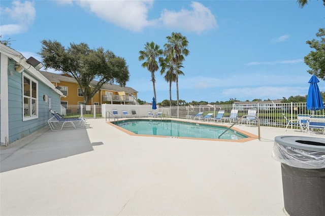 view of pool with a patio