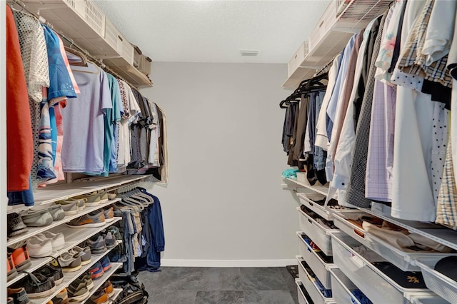 view of walk in closet