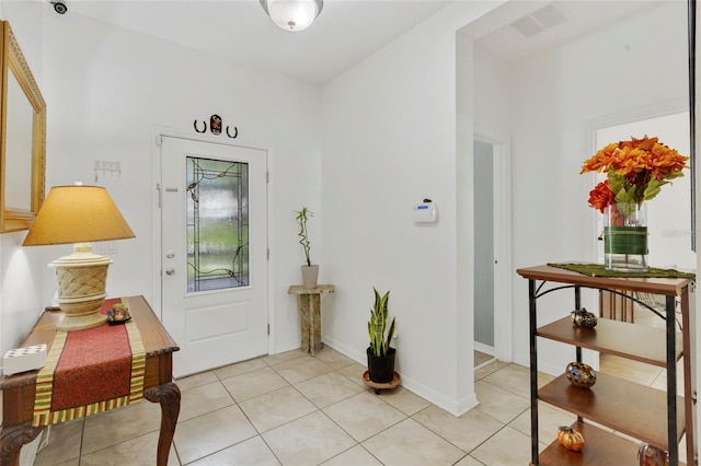 view of tiled entrance foyer