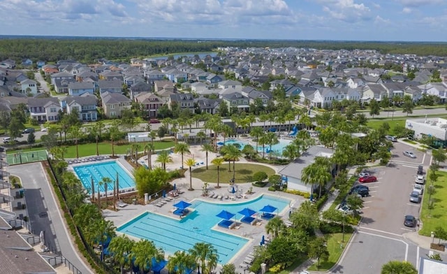 drone / aerial view featuring a residential view