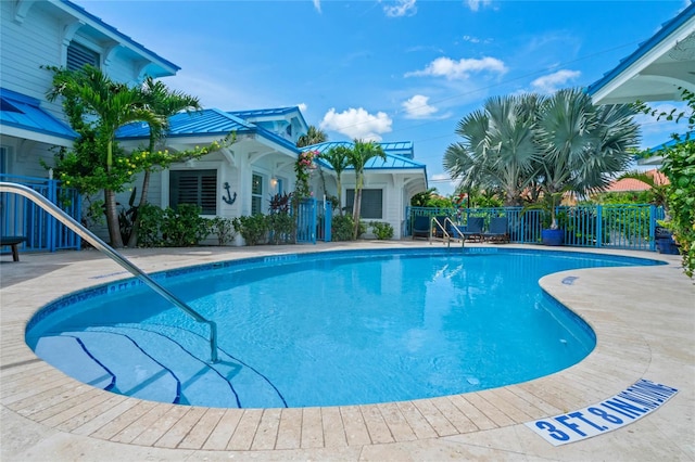 view of pool with a patio area