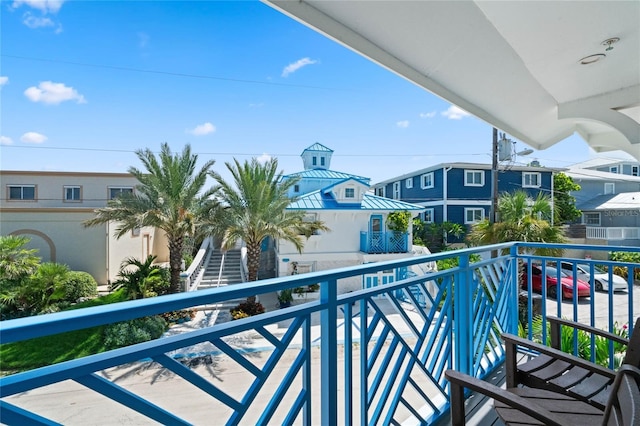 balcony featuring a residential view