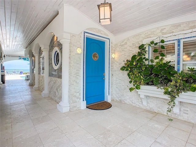 view of exterior entry