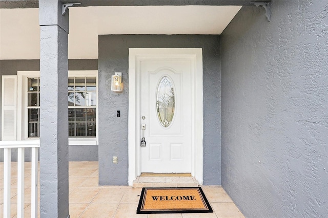 view of doorway to property