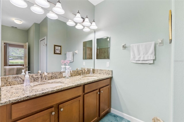 bathroom with vanity