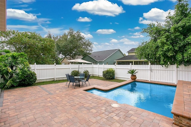 view of pool with a patio