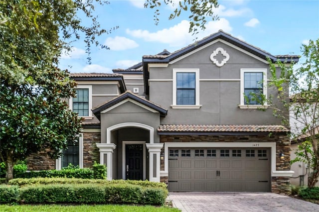 view of front of home featuring a garage