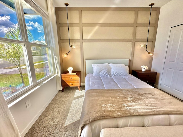 view of carpeted bedroom