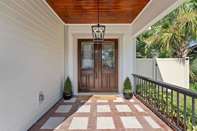 view of doorway to property