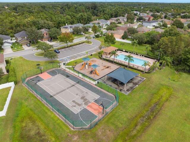 birds eye view of property