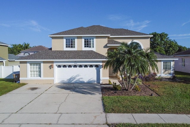 front of property featuring a garage