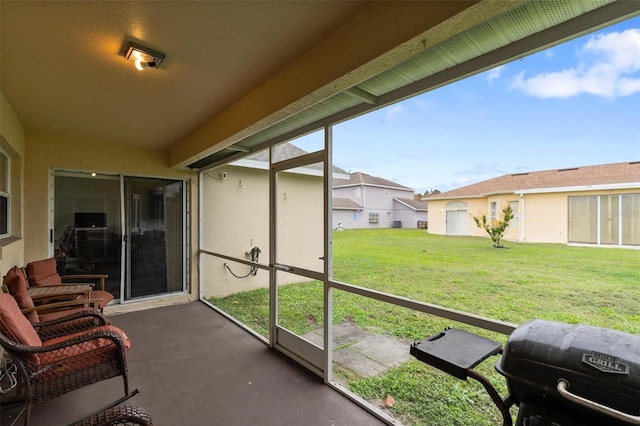 view of sunroom / solarium