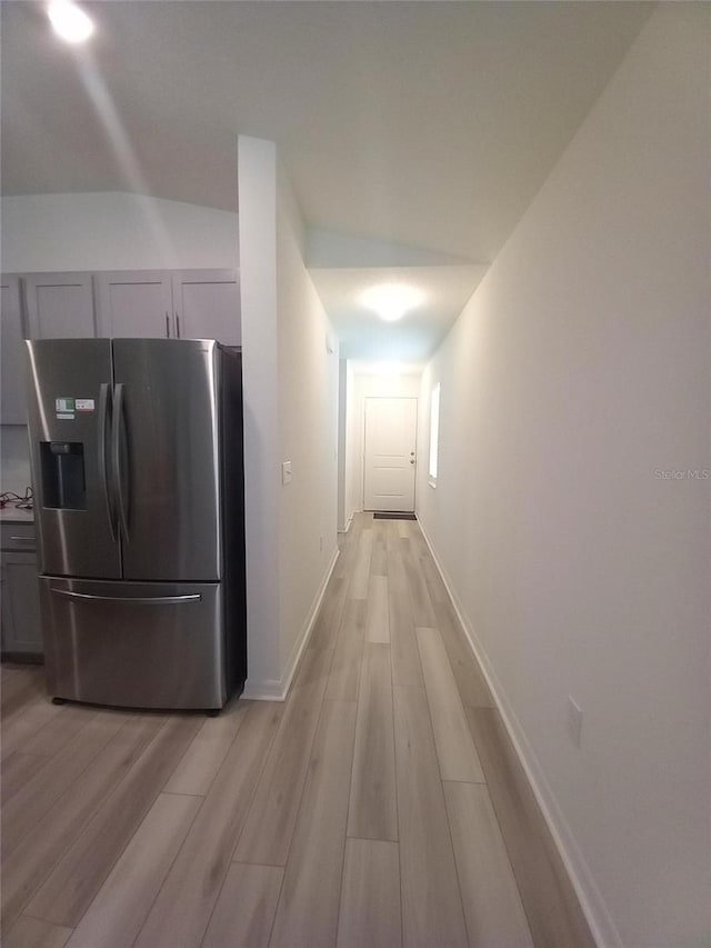 hall featuring light hardwood / wood-style floors