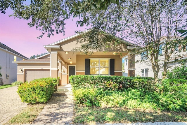 view of front of house featuring a garage