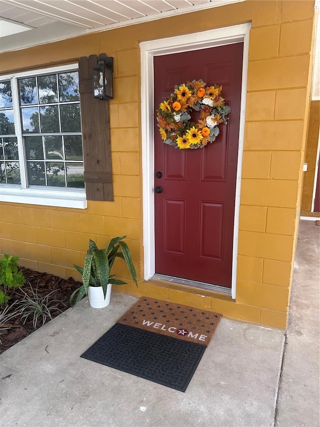 view of doorway to property