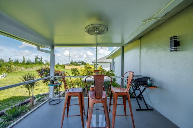 sunroom with a wealth of natural light