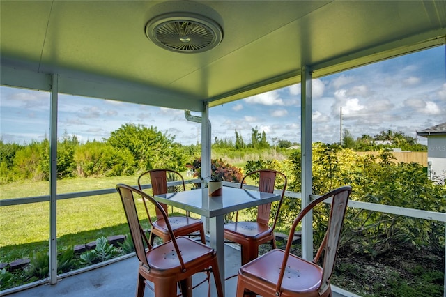 view of sunroom