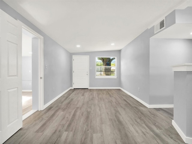 interior space featuring light hardwood / wood-style flooring