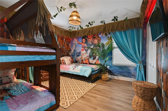 bedroom featuring hardwood / wood-style floors