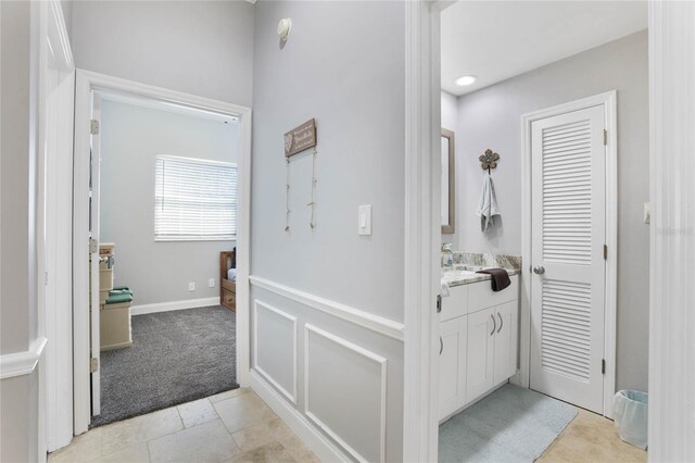 bathroom with vanity