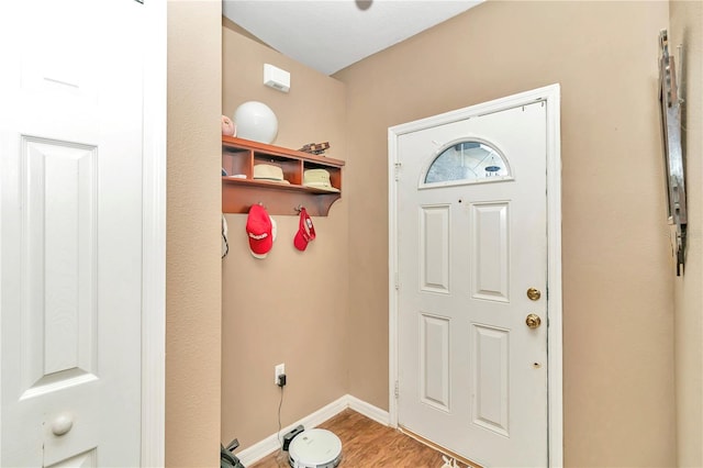 mudroom featuring hardwood / wood-style floors