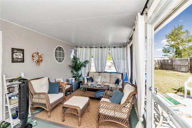 view of sunroom / solarium