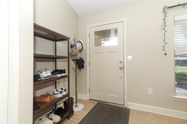 entrance foyer featuring light hardwood / wood-style flooring